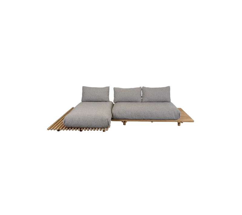 Sticks platform, sofa w/chaise lounge