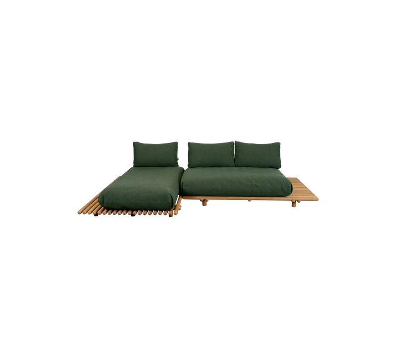 Sticks platform, sofa w/chaise lounge