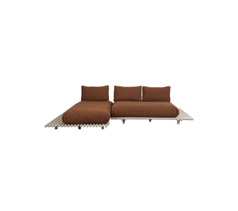 Sticks platform, sofa w/chaise lounge