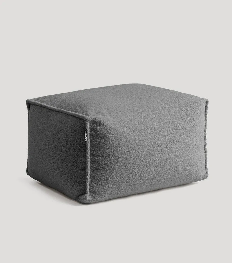 Bouclé Pouf 'Block'