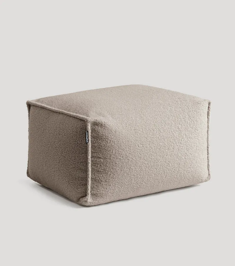 Bouclé Pouf 'Block'