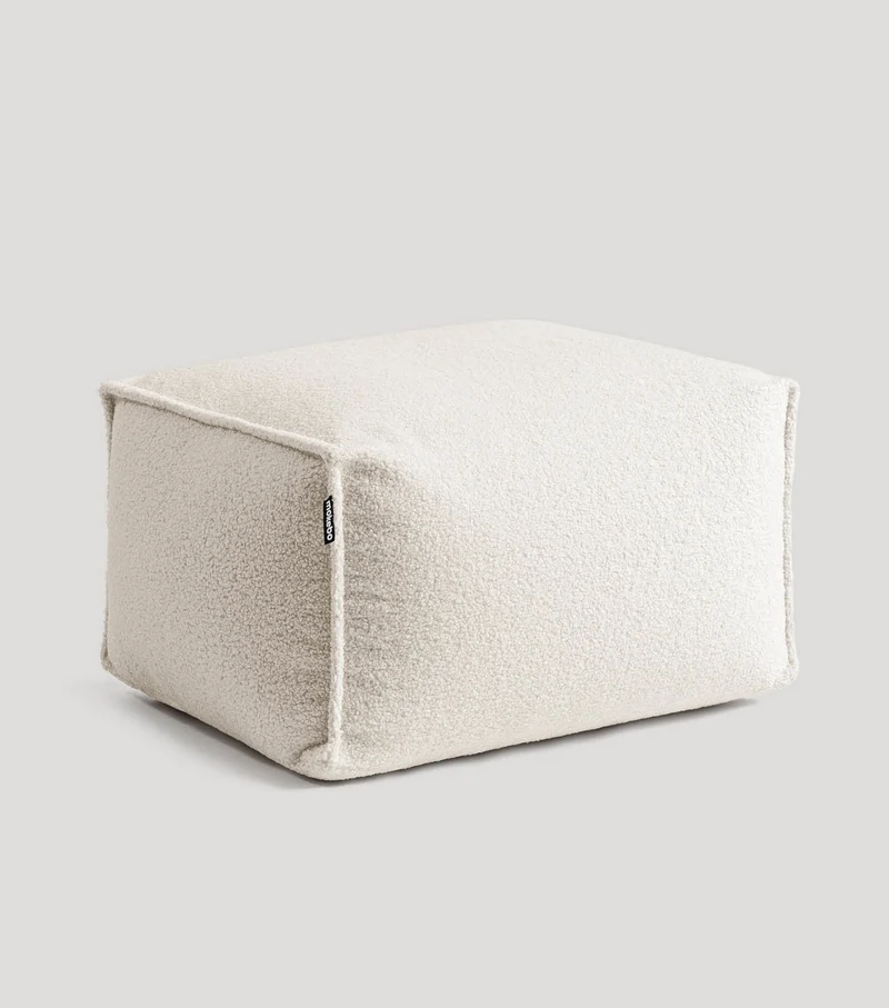 Bouclé Pouf 'Block'