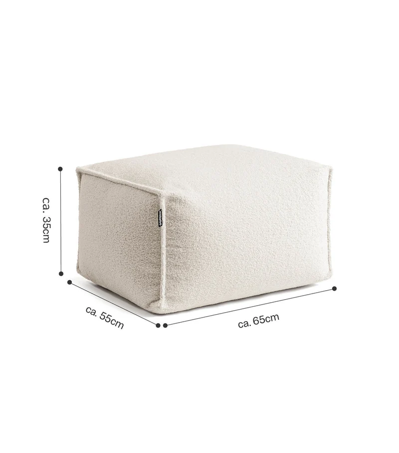 Bouclé Pouf 'Block'