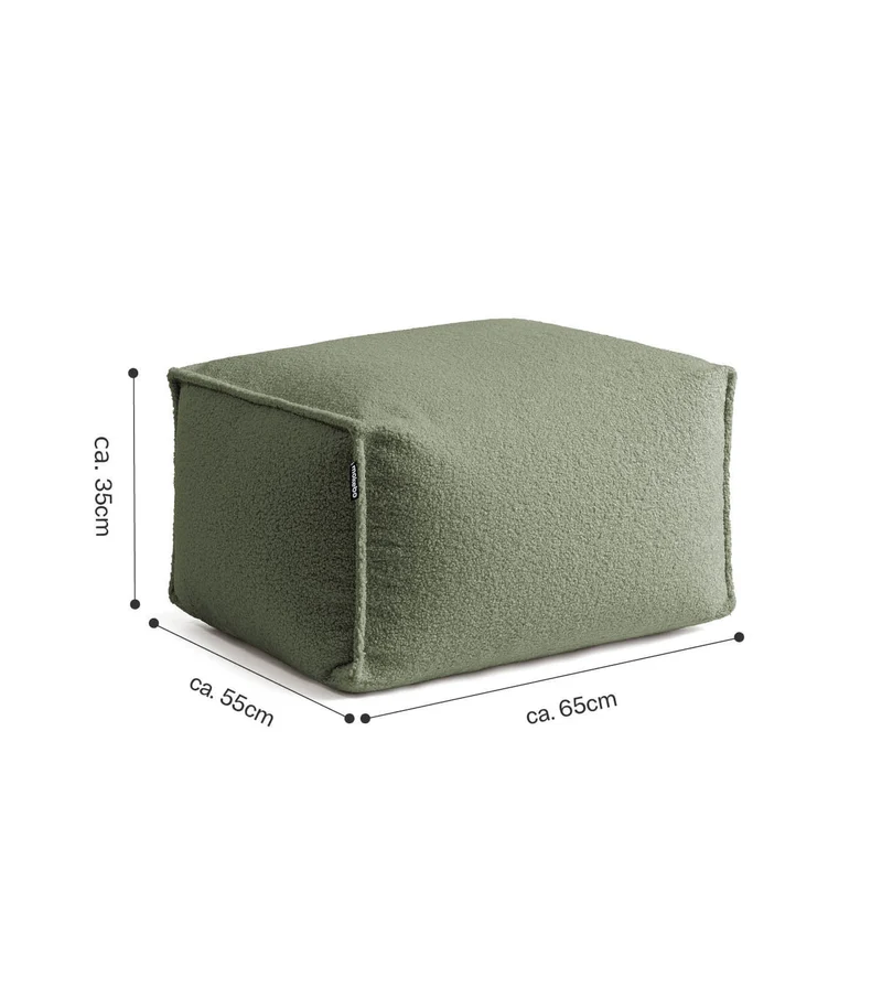 Bouclé Pouf 'Block'