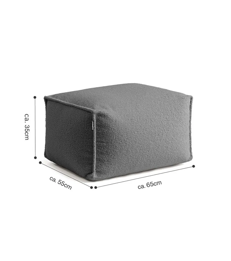 Bouclé Pouf 'Block'
