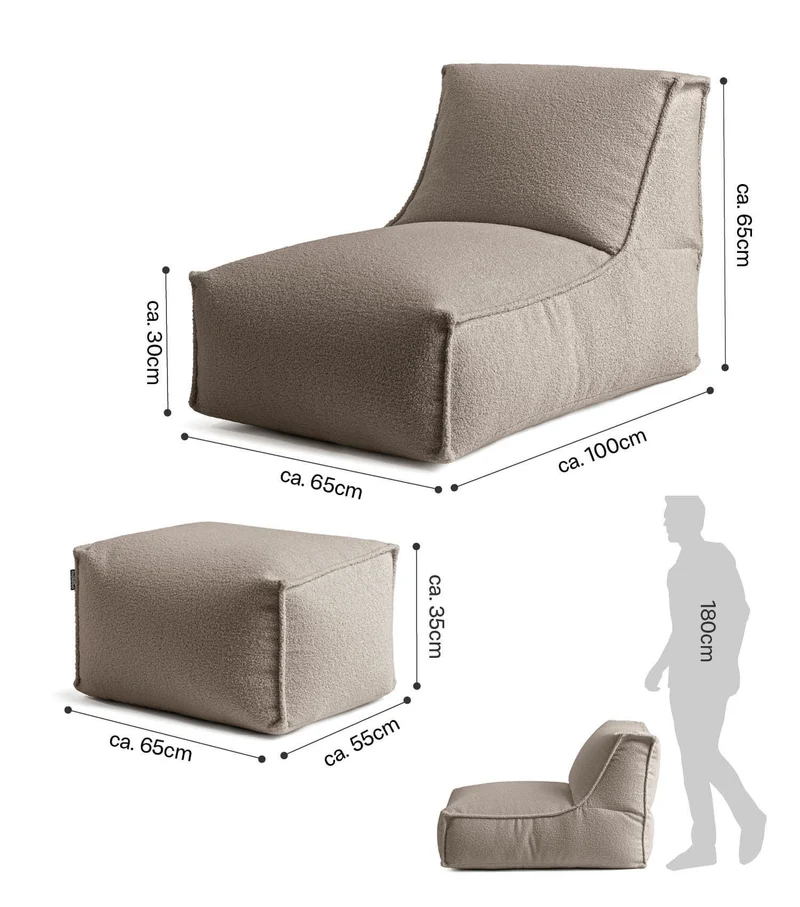 Bouclé Sitzsack 'Doze'