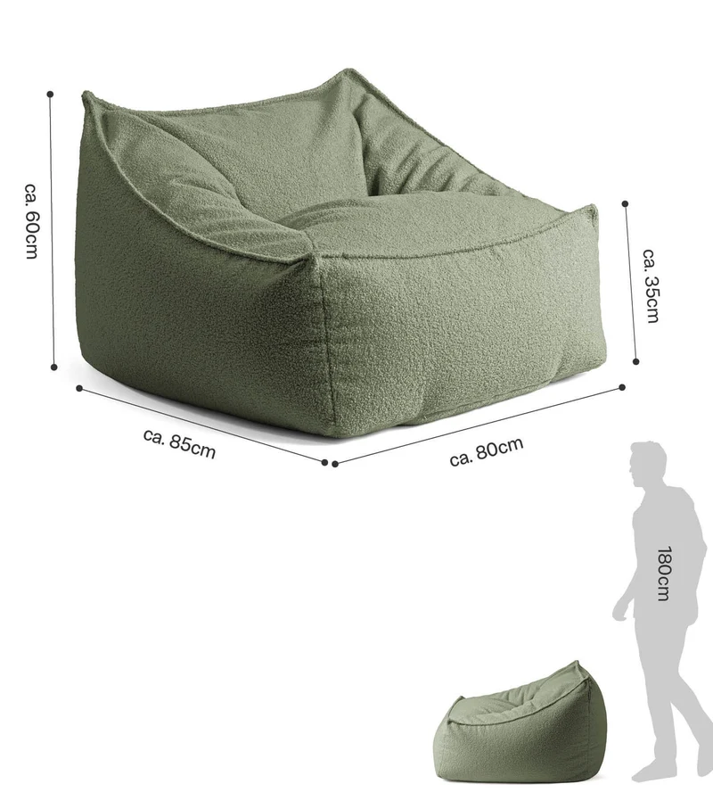 Sitzsack Sessel Bouclé 'Snug'