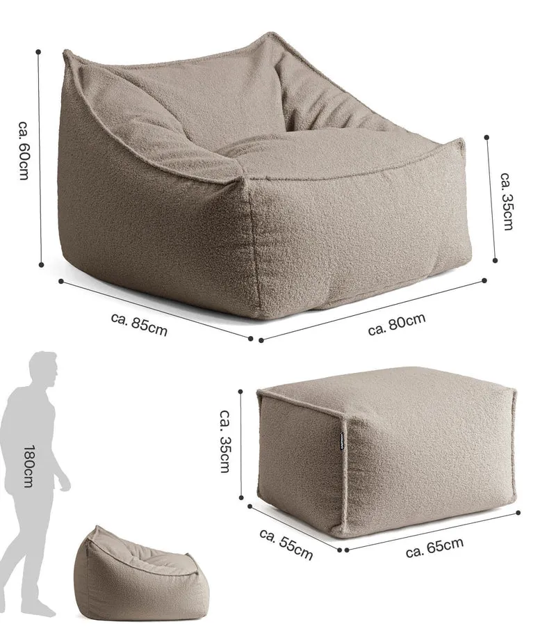 Sitzsack Sessel Bouclé 'Snug'