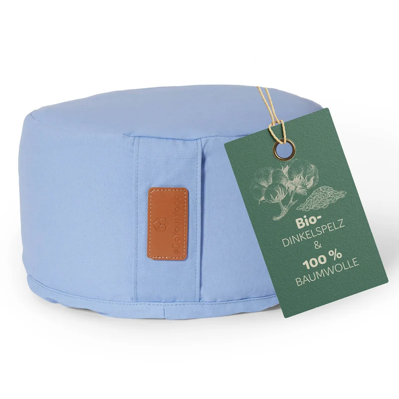 #DoYourYoga Yoga-Kissen Vishnu - gefüllt mit Bio-Dinkelspelz - Rund 30 x 30 x 15 cm - Lavendel