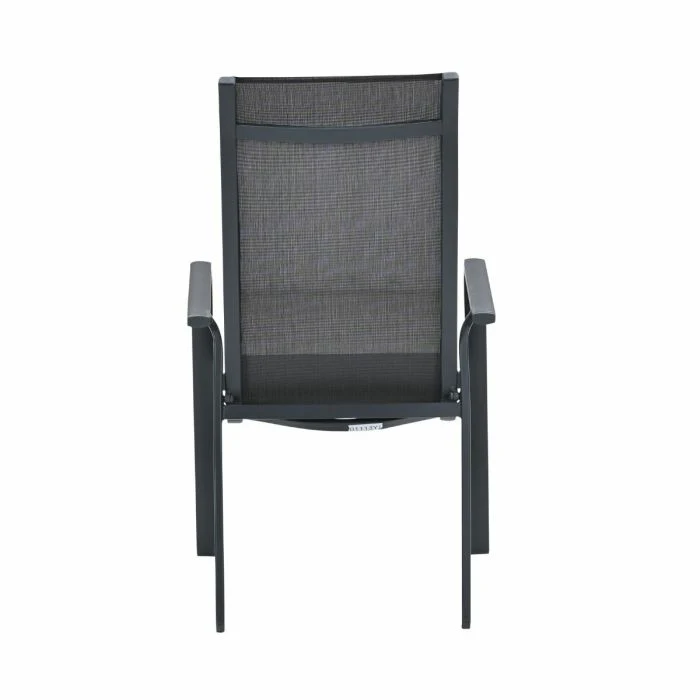 Garden Impressions Osaka stapelbare tuinstoelen set van 4 – carbon black / dark grey