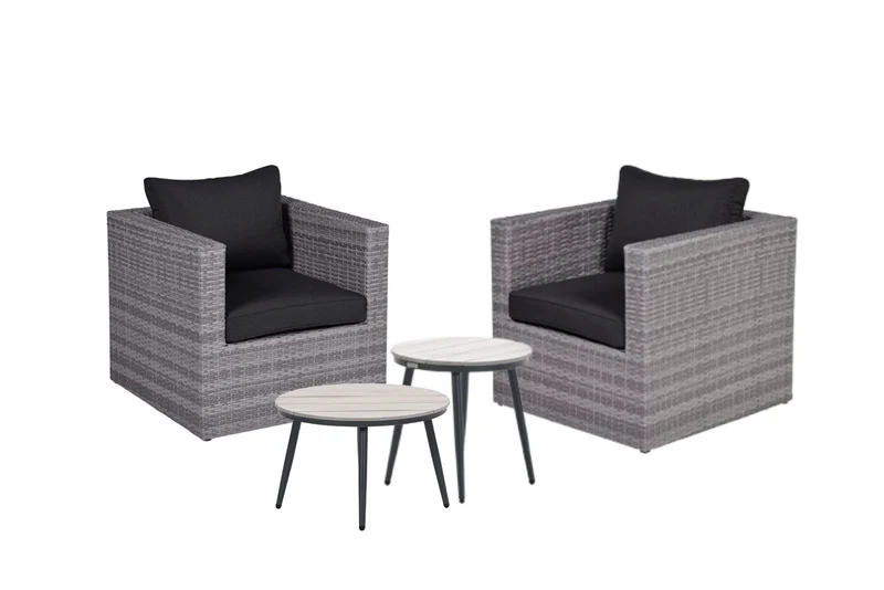Garden Impressions Missoula balkonset – 4-delige wicker loungeset