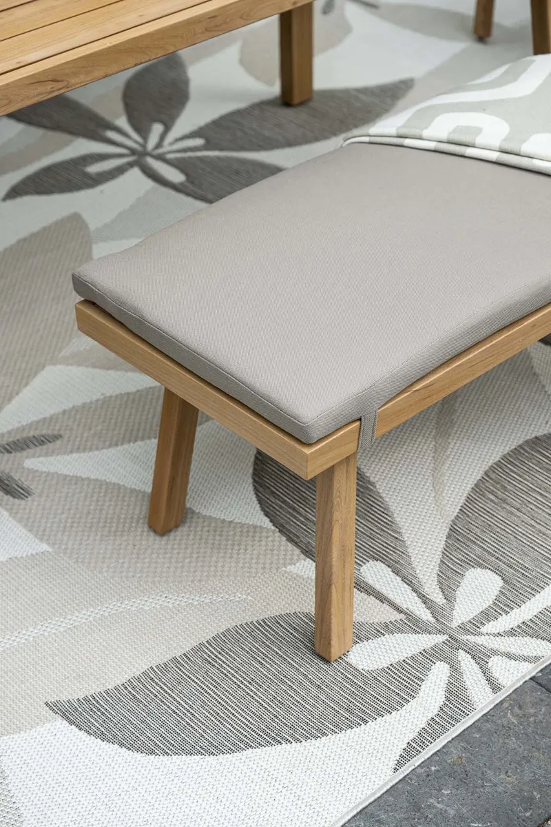 Decala sportbank - aluminium - light teak look - desert sand