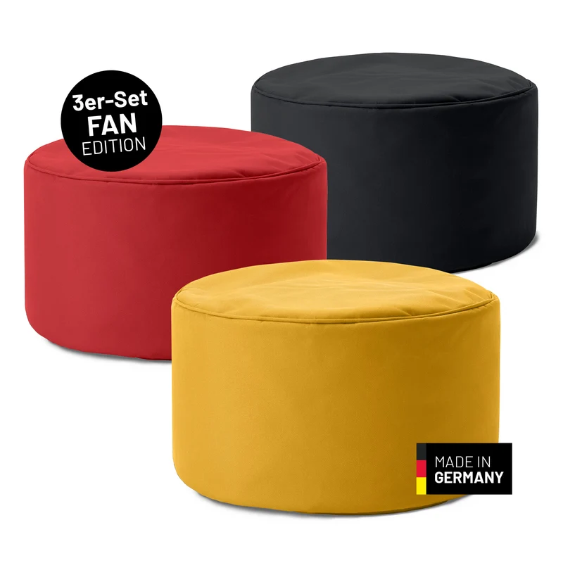 Pouf 3er-Set - Deutschland Edition