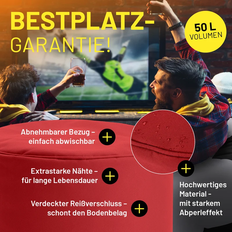 Pouf 3er-Set - Deutschland Edition