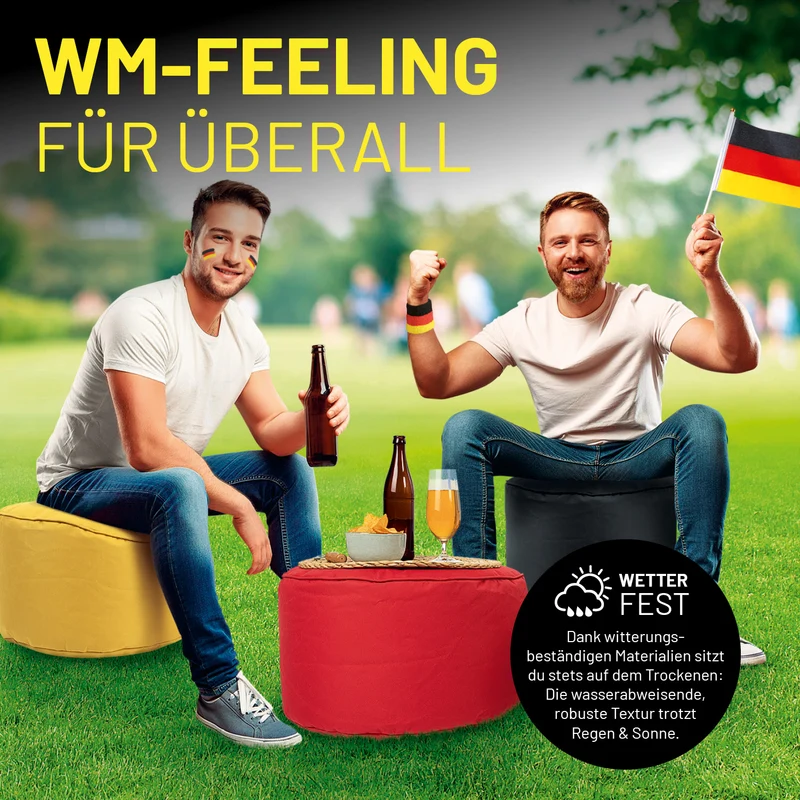 Pouf 3er-Set - Deutschland Edition