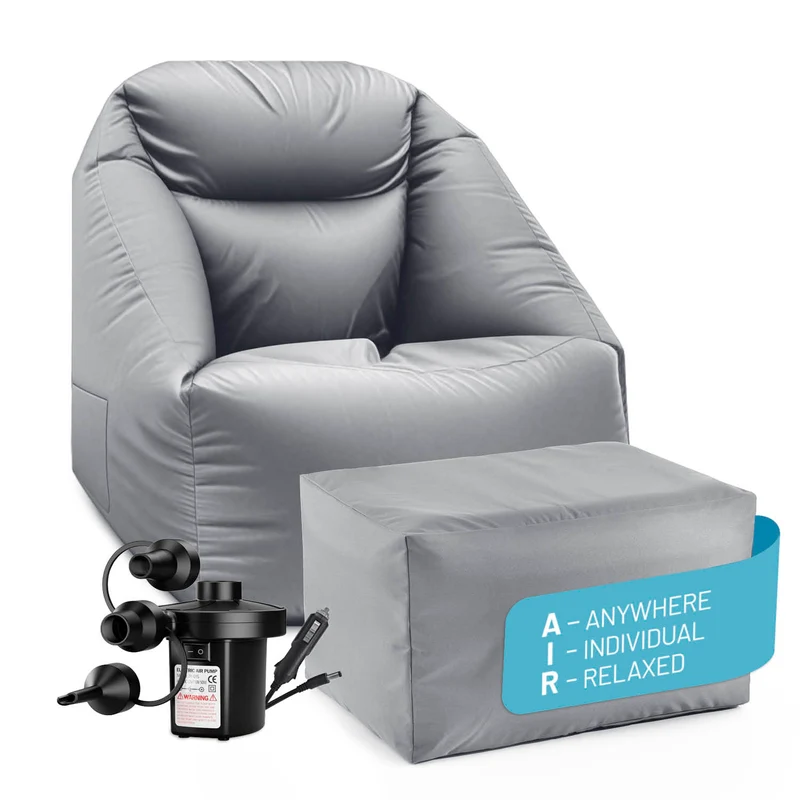 CrozyAir Relax-Set XL Luftsessel + Hocker inkl. Pumpe