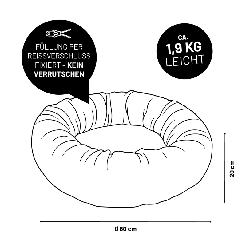 Komfort-Katzenbett Cord - One Size