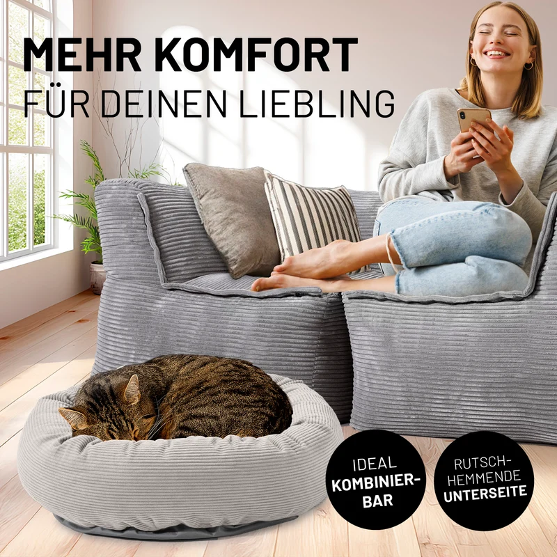 Komfort-Katzenbett Cord - One Size