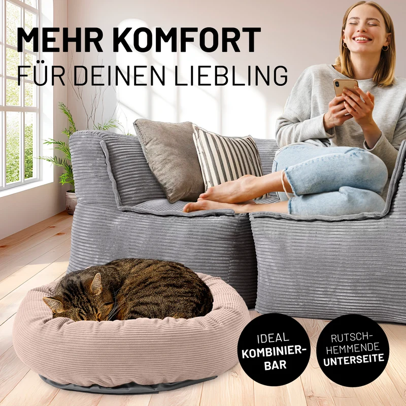 Komfort-Katzenbett Cord - One Size