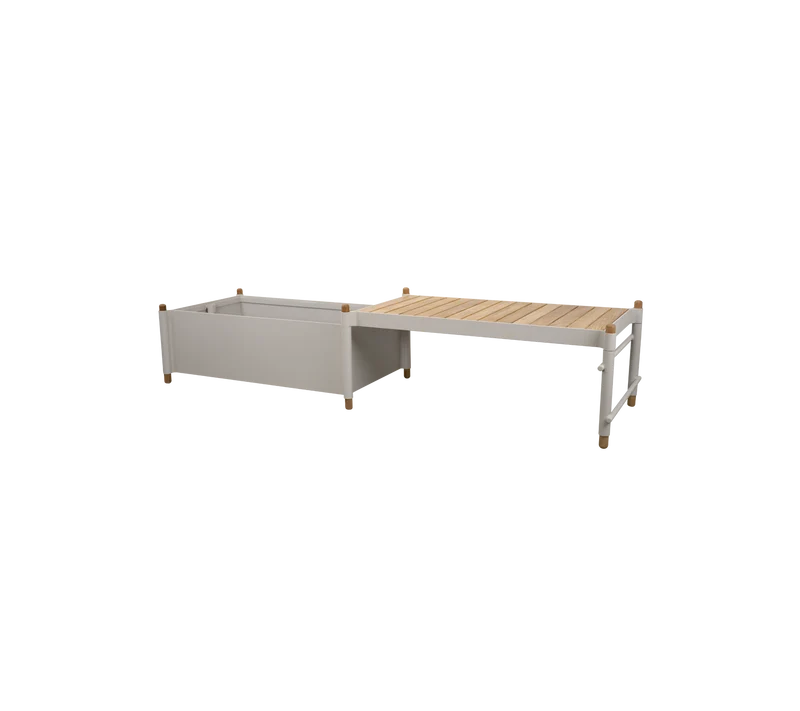 Sticks bench w/planter