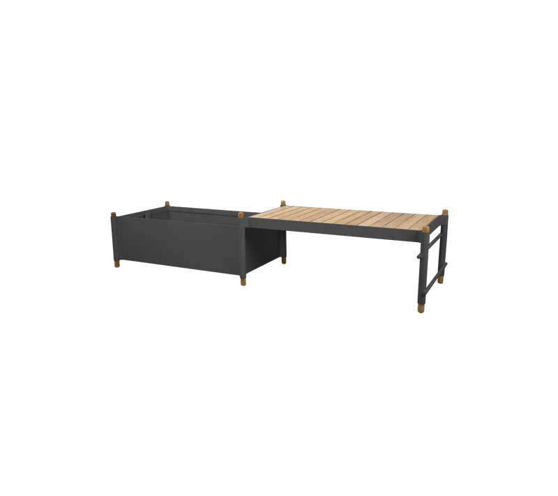 Sticks bench w/planter
