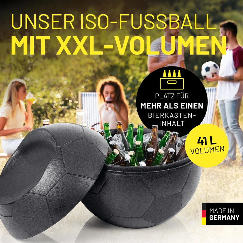 Fußball-Kühlbox mit Sitzfunktion 41 Liter