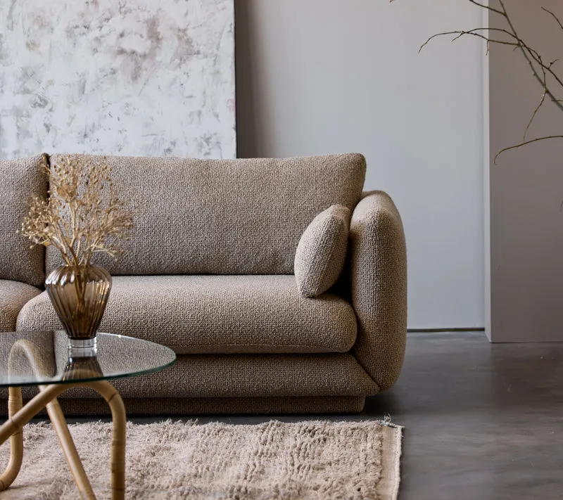 Bloom 3-seater sofa w/plinth