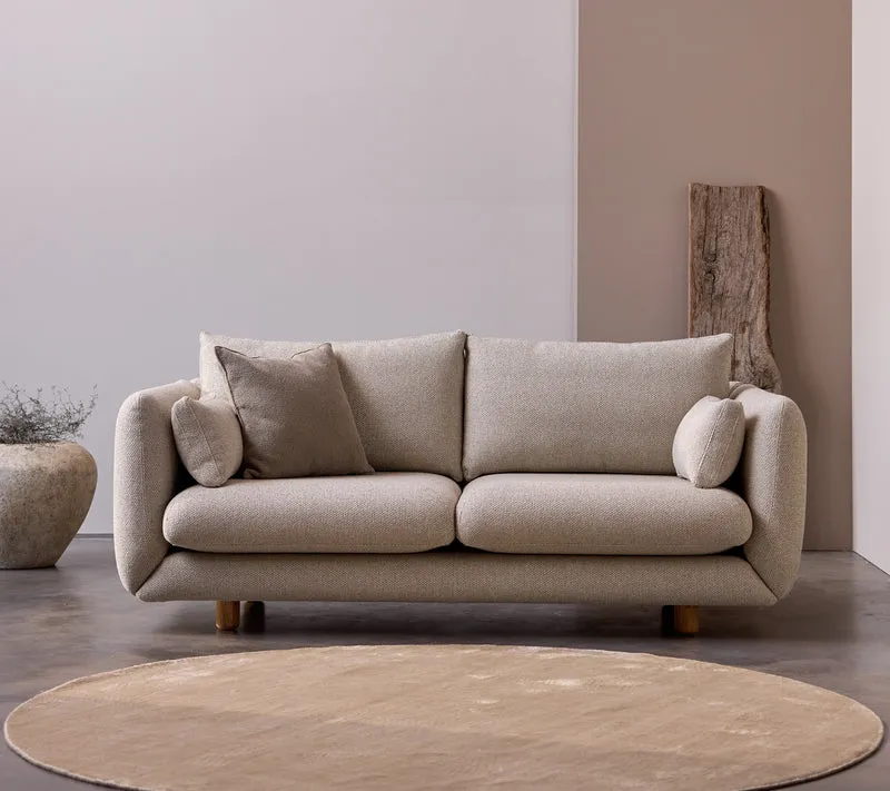 Bloom 2-seater sofa w/teak legs
