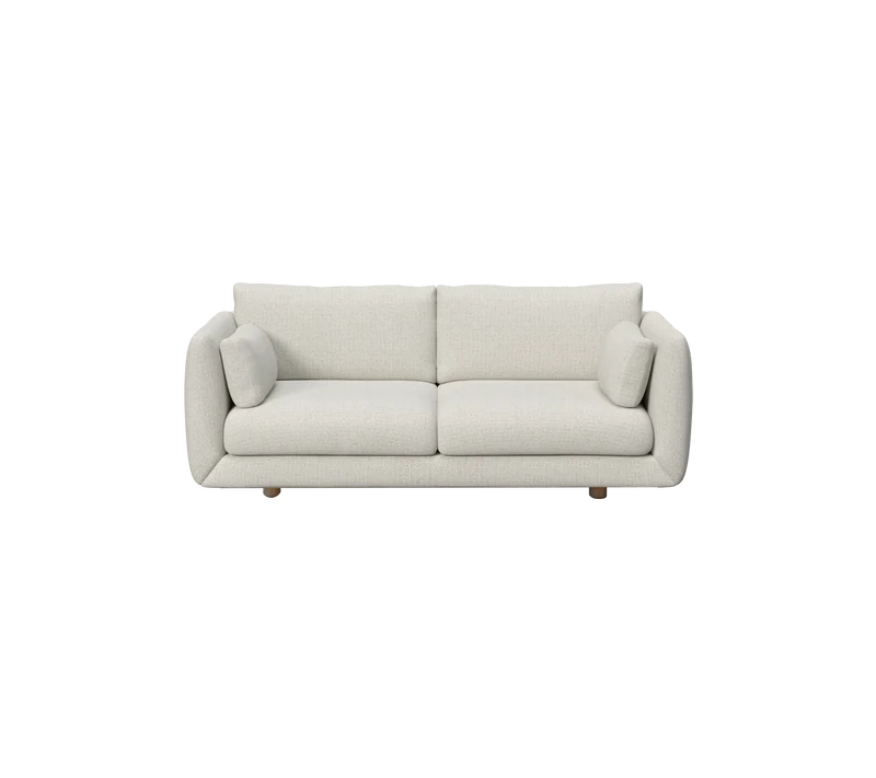 Bloom 2-seater sofa w/teak legs