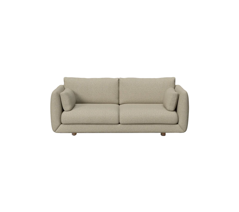 Bloom 2-seater sofa w/teak legs
