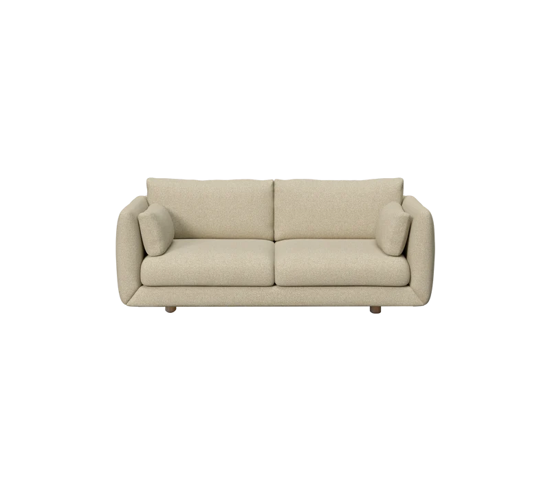Bloom 2-seater sofa w/teak legs