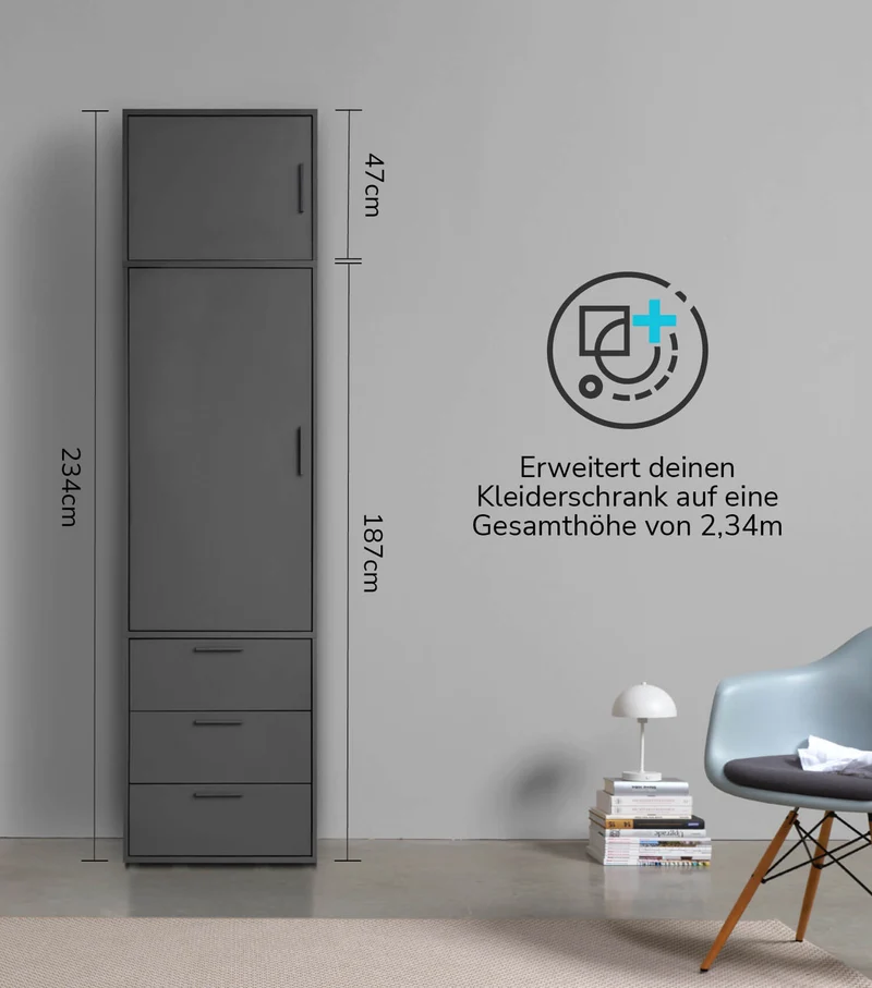Kleiderschrankaufsatz 'Der Hochstapler'