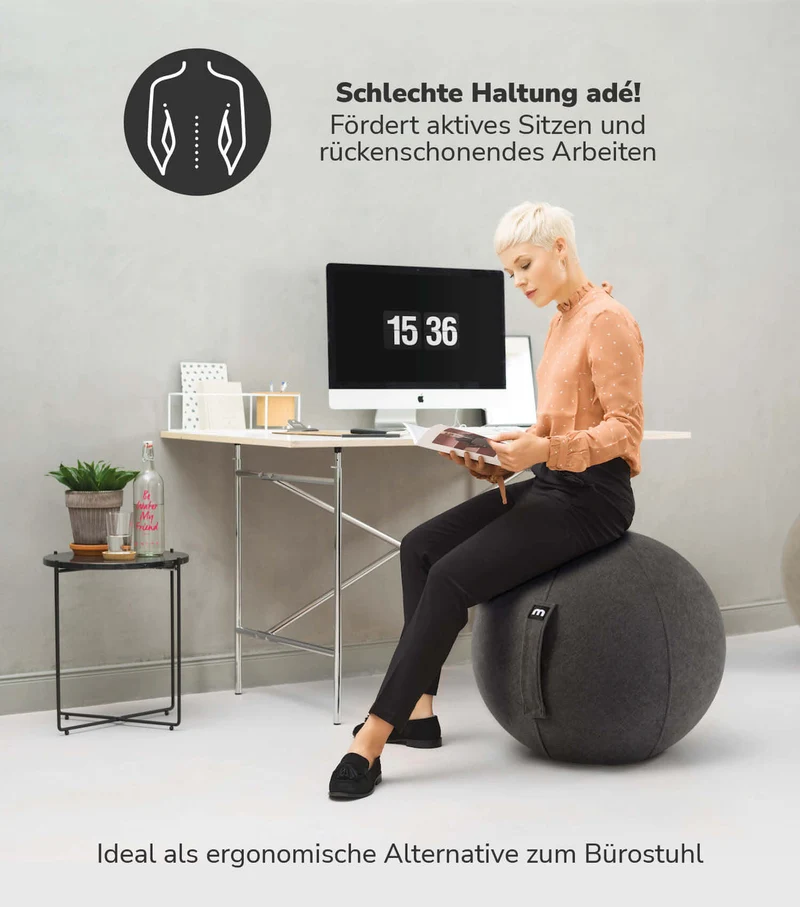 Sitzball auch mit Cordbezug 'Der Runde'