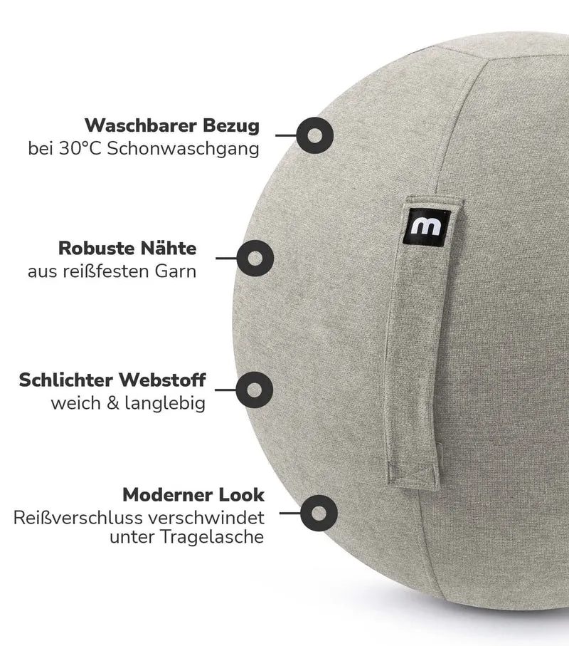 Sitzball auch mit Cordbezug 'Der Runde'