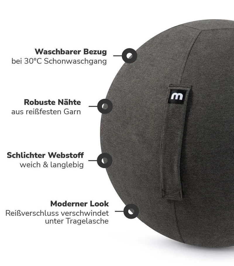 Sitzball auch mit Cordbezug 'Der Runde'