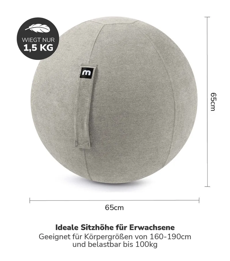 Sitzball auch mit Cordbezug 'Der Runde'