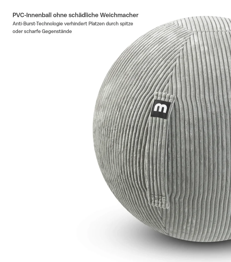 Sitzball auch mit Cordbezug 'Der Runde'