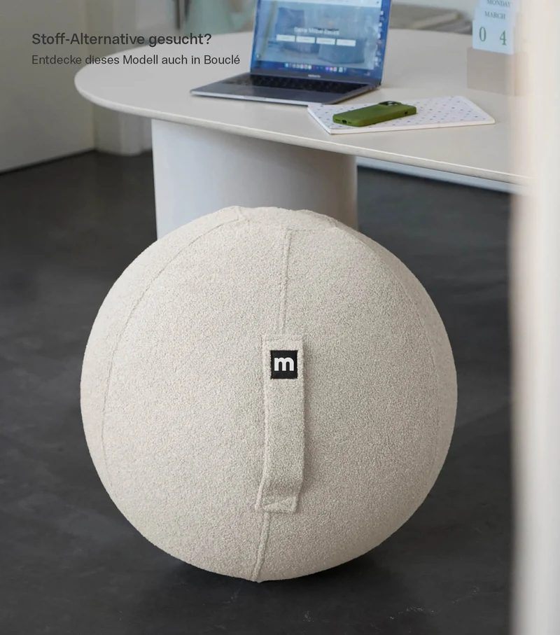 Sitzball auch mit Cordbezug 'Der Runde'