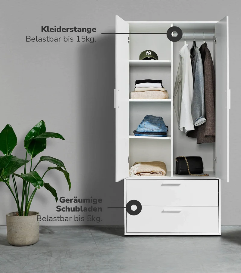 Kleiderschrank 'Der Kleiderheld'