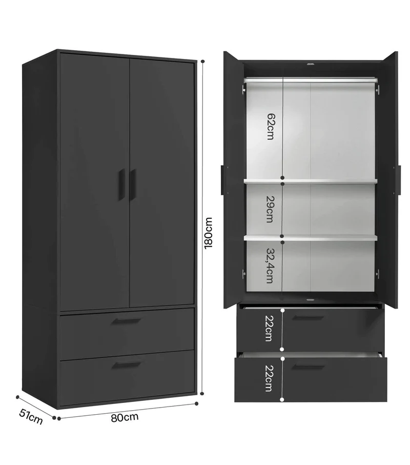 Kleiderschrank 'Der Kleiderheld'