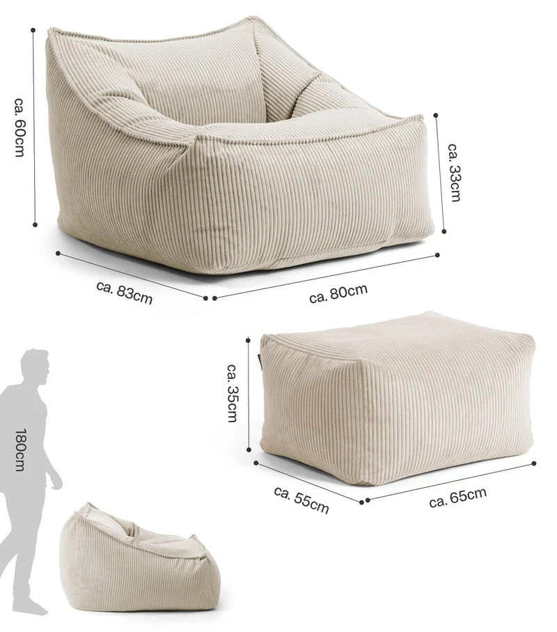 Sitzsack Sessel Cord 'Snug'