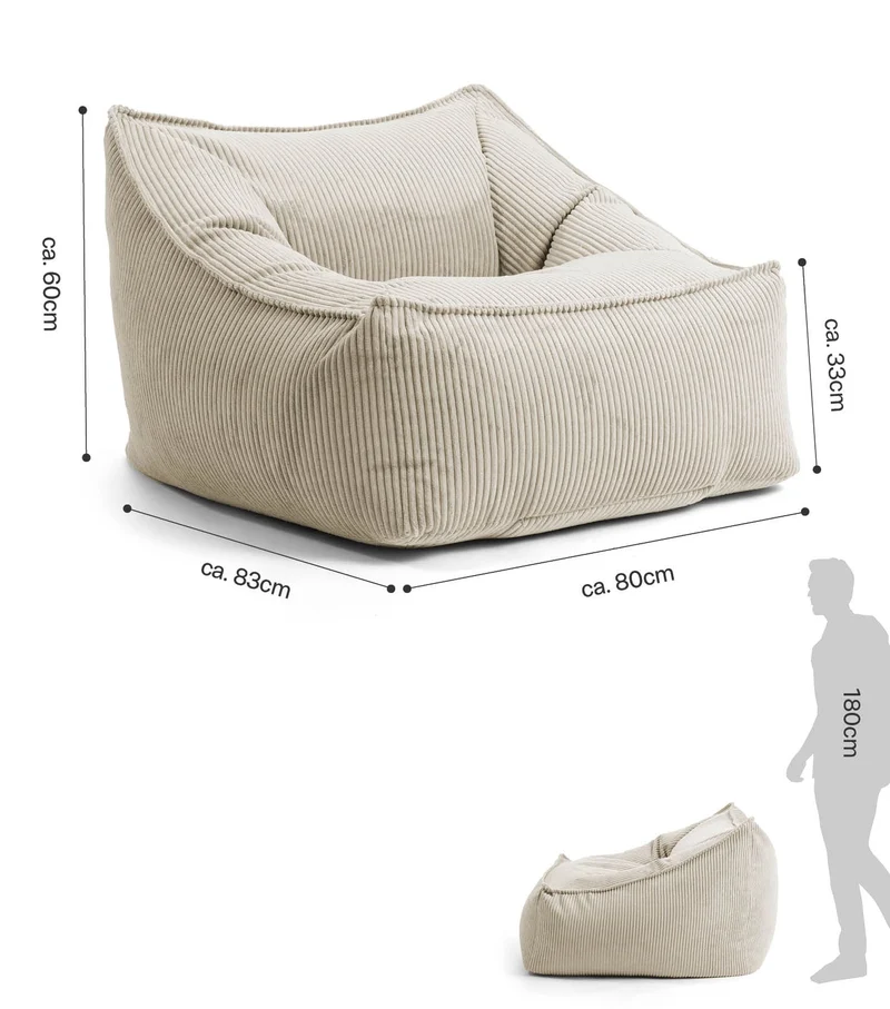 Sitzsack Sessel Cord 'Snug'