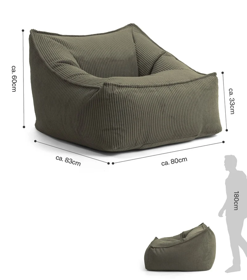 Sitzsack Sessel Cord 'Snug'