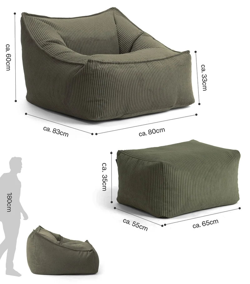 Sitzsack Sessel Cord 'Snug'