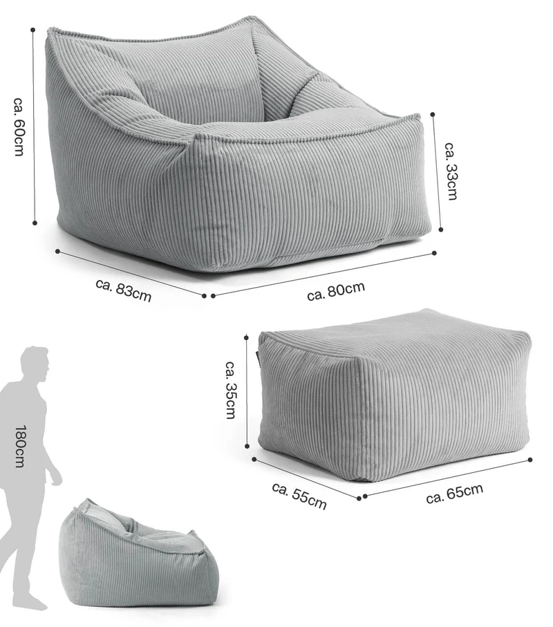 Sitzsack Sessel Cord 'Snug'