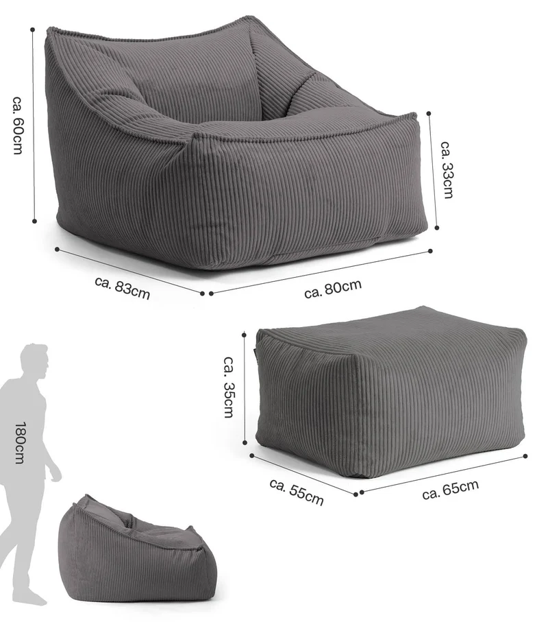 Sitzsack Sessel Cord 'Snug'