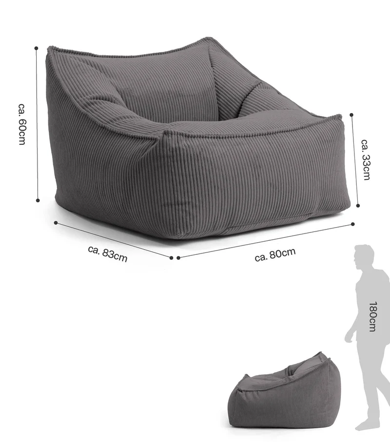 Sitzsack Sessel Cord 'Snug'