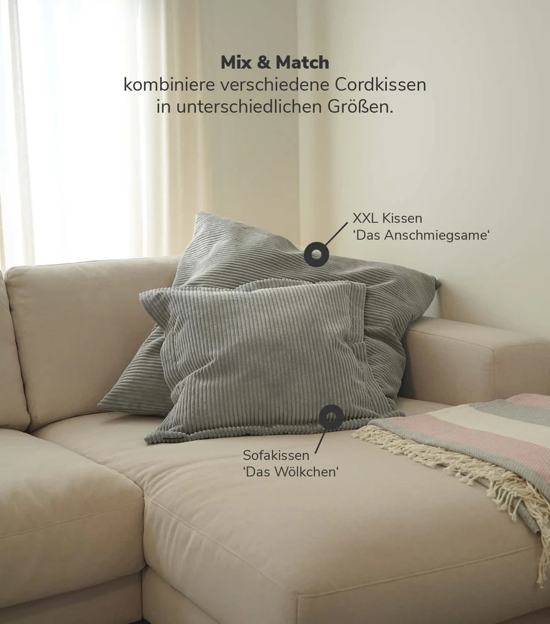 Cordkissen Set 'Die Kuschelbuddies'