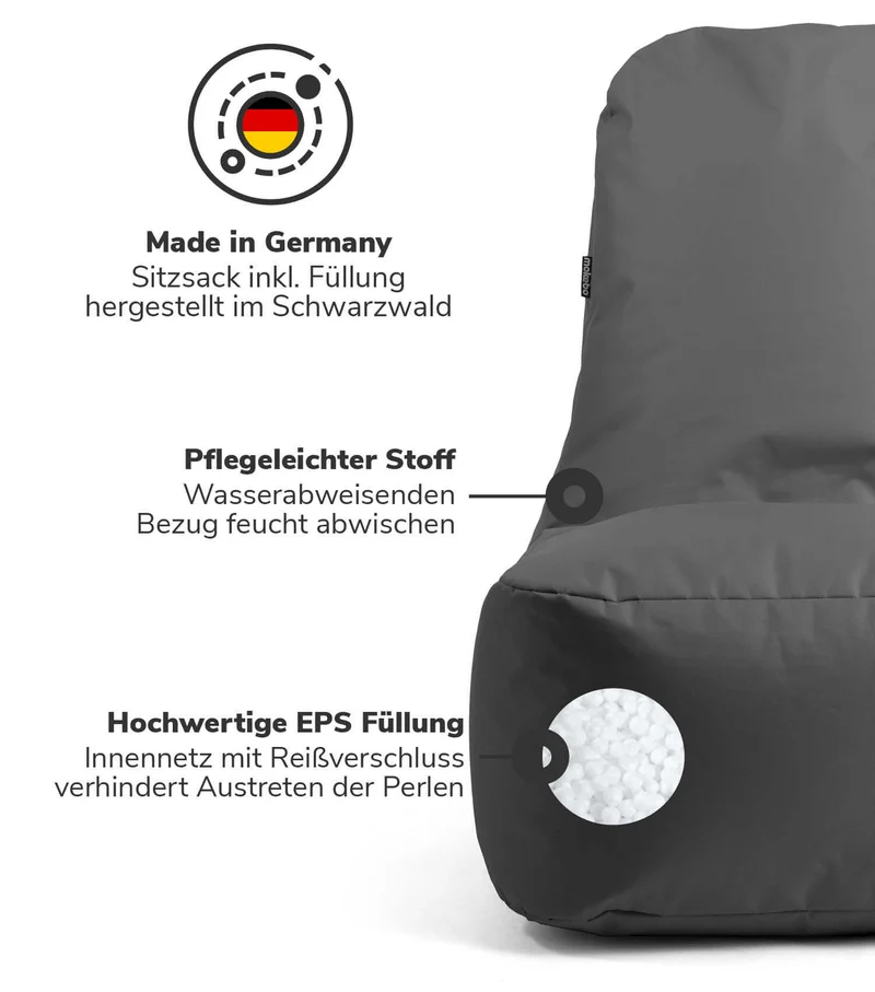 Outdoor Sitzsack 'Der Däumchendreher'