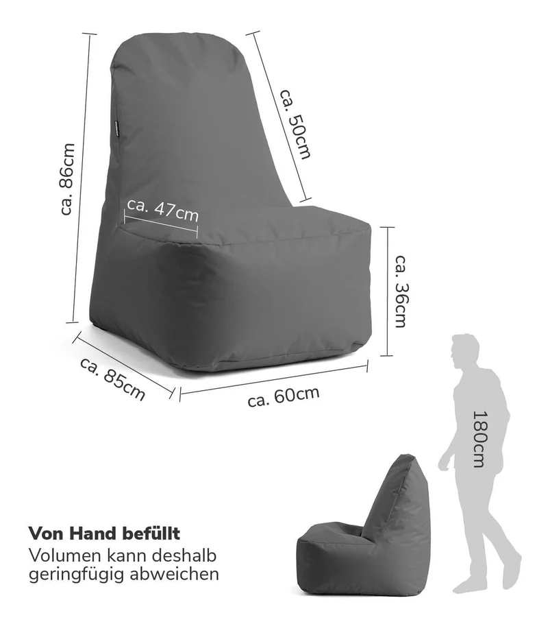 Outdoor Sitzsack 'Der Däumchendreher'